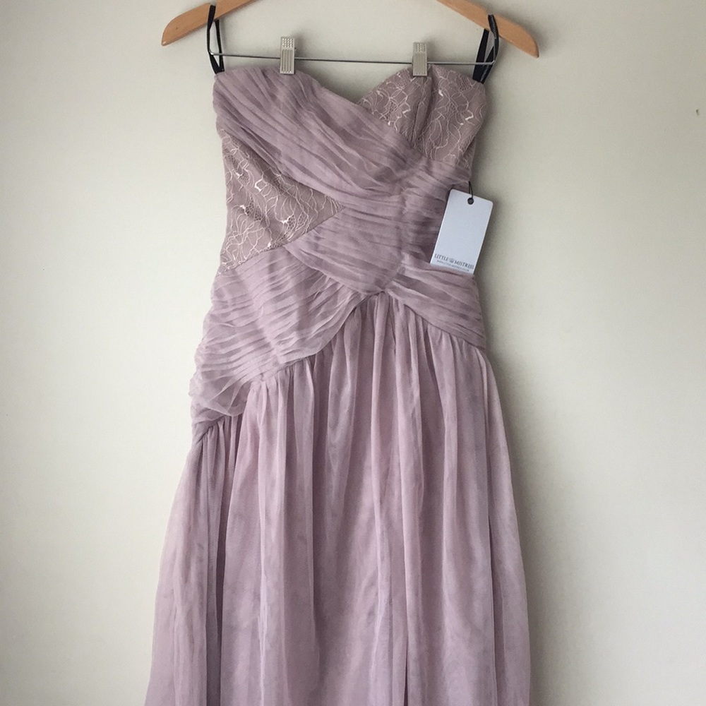 Little Mistress Asymmetrical Blush Cocktail Prom